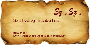 Szilvásy Szabolcs névjegykártya