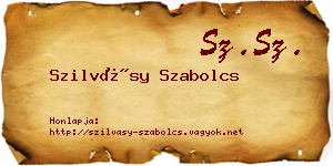 Szilvásy Szabolcs névjegykártya