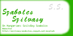 szabolcs szilvasy business card