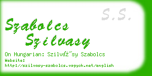 szabolcs szilvasy business card